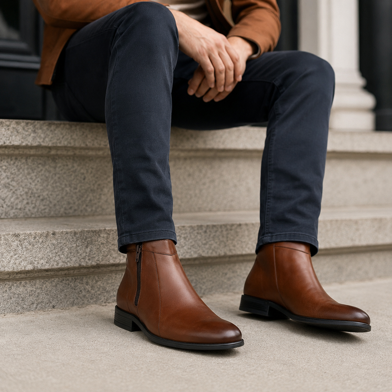 Mocassim Bit Loafer Denver Café com Bridão Metálico
